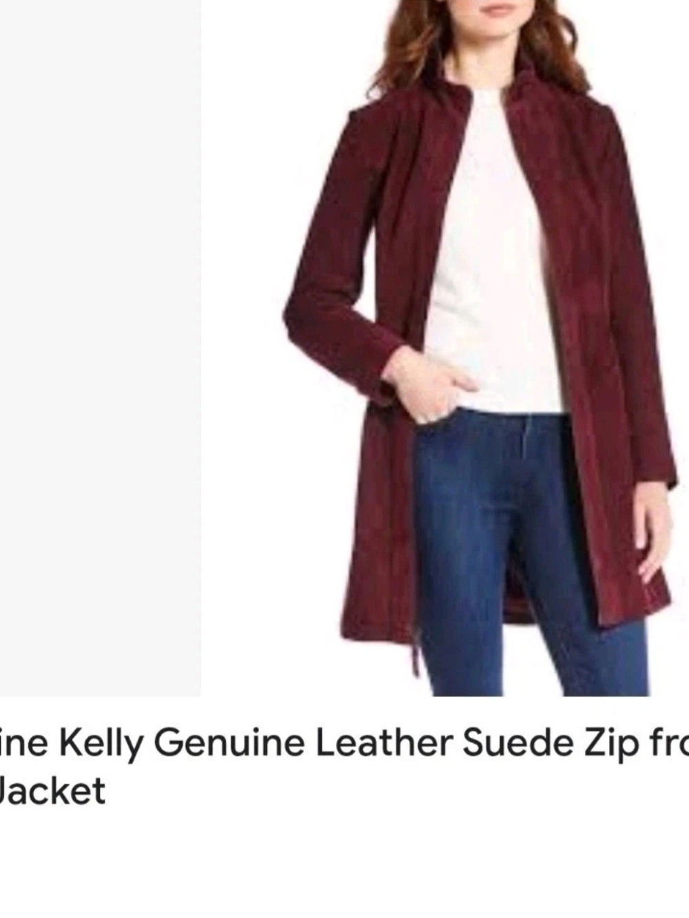 KATHERINE KELLY Genuine Lamb Leather Jacket Stand Collar Zip Front Size L NWT